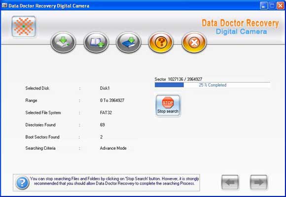 Screenshot of Digital Camera Recovery