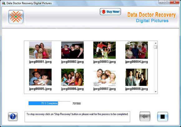 Screenshot of Digital Images Restoration Software