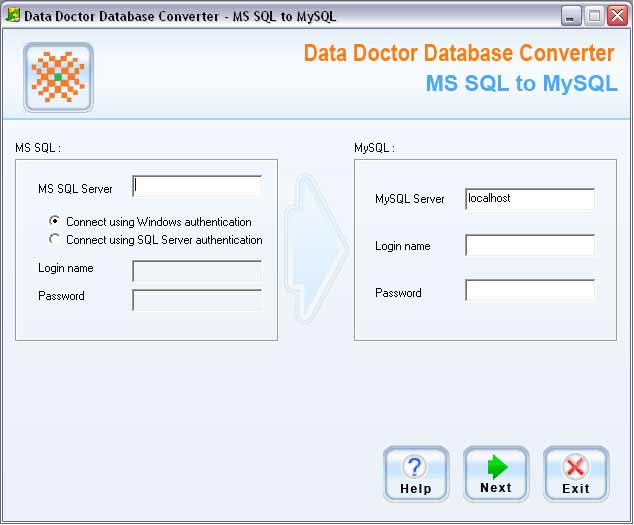 MSSQL to MySQL Migration Tool screen shot