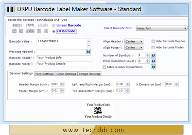 Barcode Label Creator Screenshot