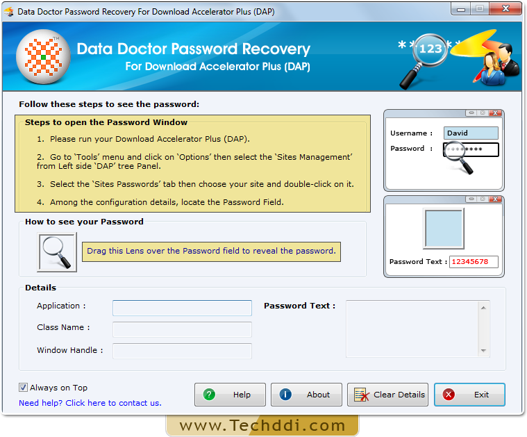 Open Password Recovery For Download Accelerator Plus (DAP)