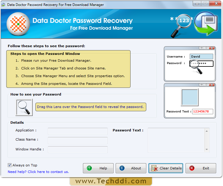 Open Password Recovery For Free Download Manager