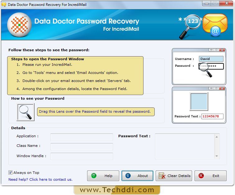Open Password Recovery For IncrediMail