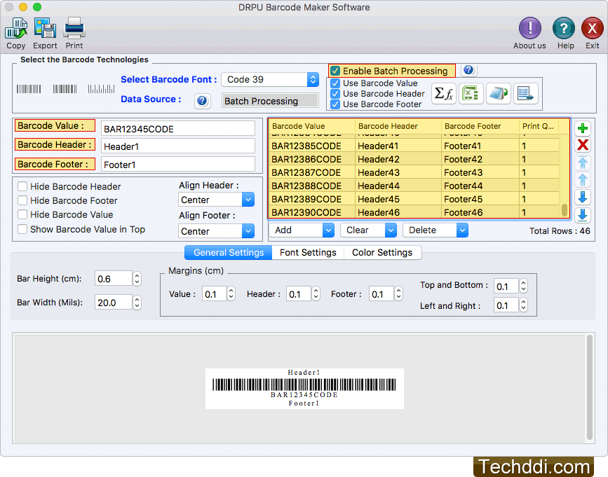 Enable Batch Processing Barcode Label Maker Software (for MAC Machines)
