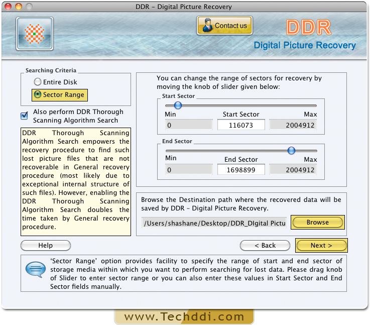 Choose searching criteria Choose searching criteria