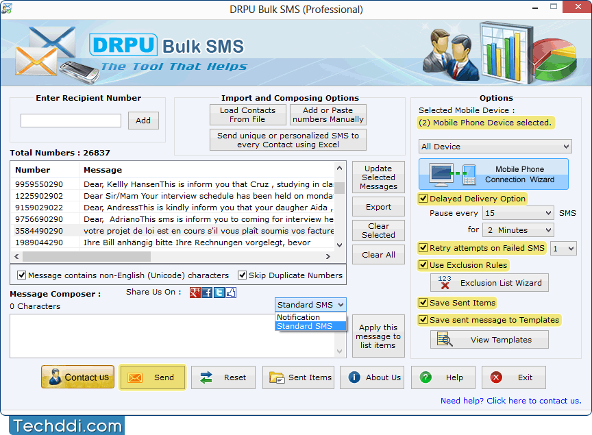 대량 SMS 보내기