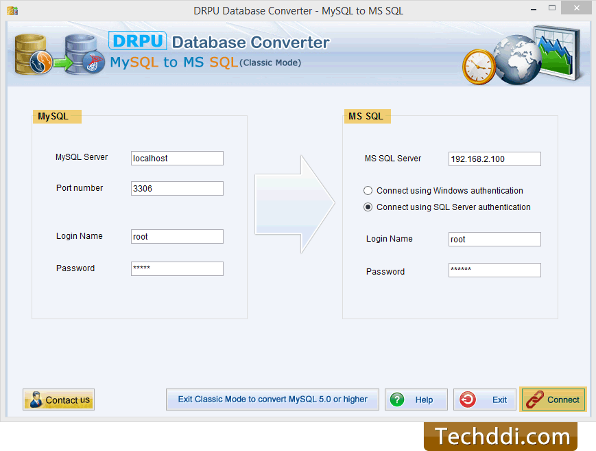 MySQL to MSSQL Database Converter