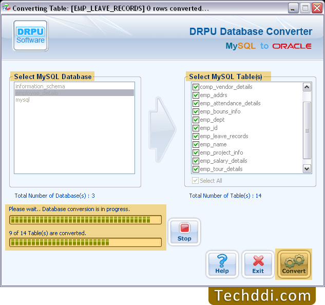 MySQL to Oracle Database Converter