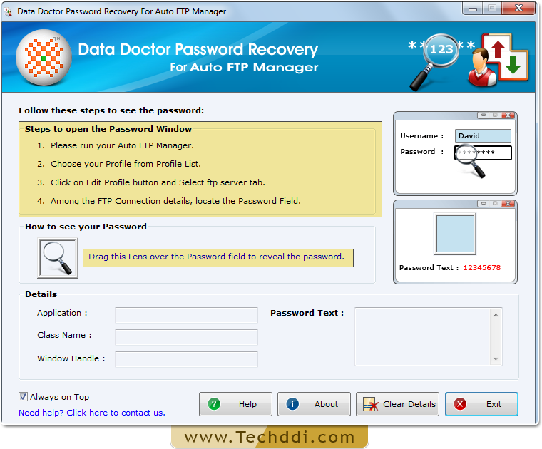 Open Password Recovery For Auto FTP Manager