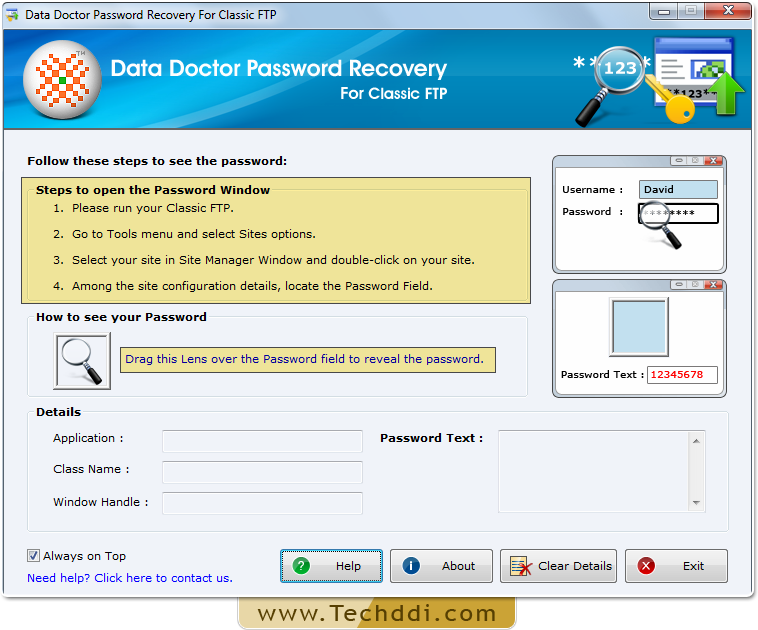 Open Password Recovery For Classic FTP