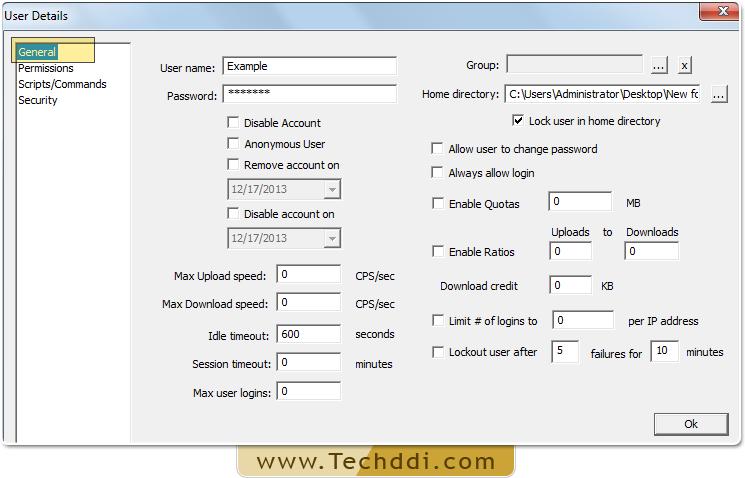 Locate the password field