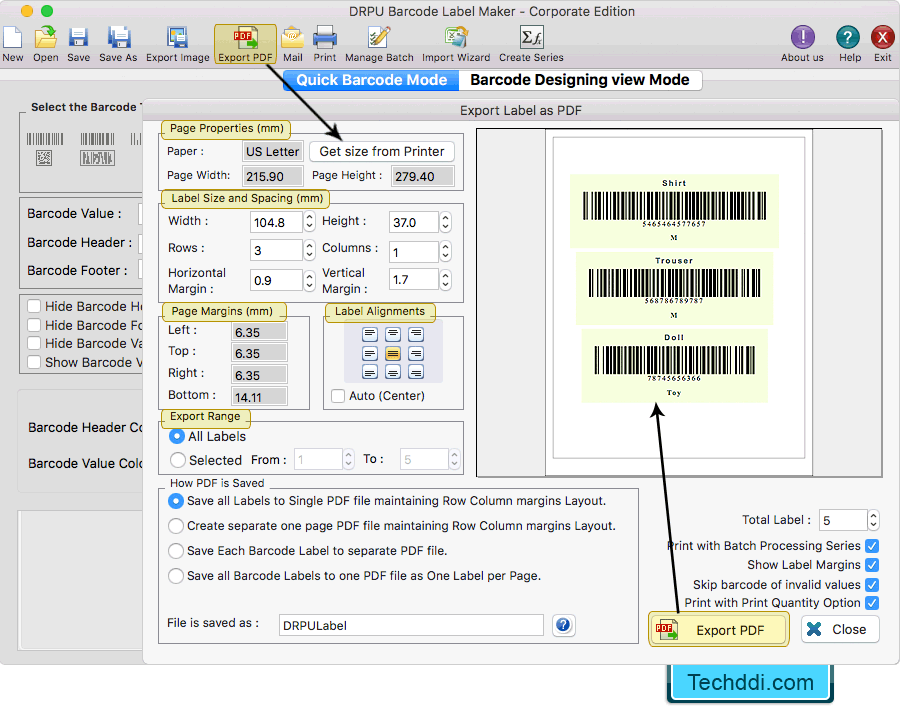 Barcode Label Maker Software (for MAC Machines)