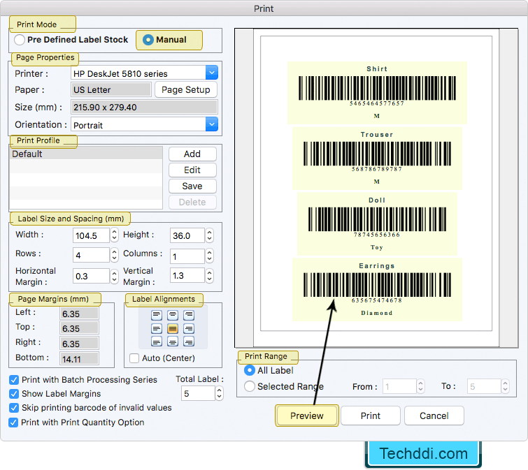 Barcode Label Maker Software (for MAC Machines)