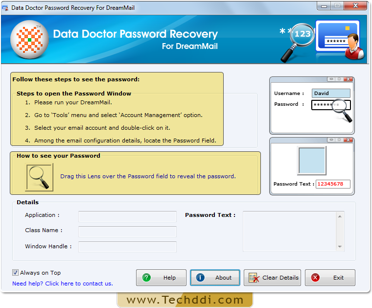 Open Password Recovery For Dream Mail
