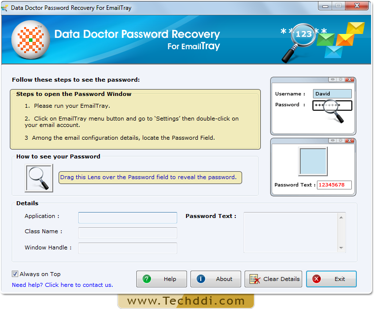 Open Password Recovery For EmailTray Open Password Recovery For EmailTray