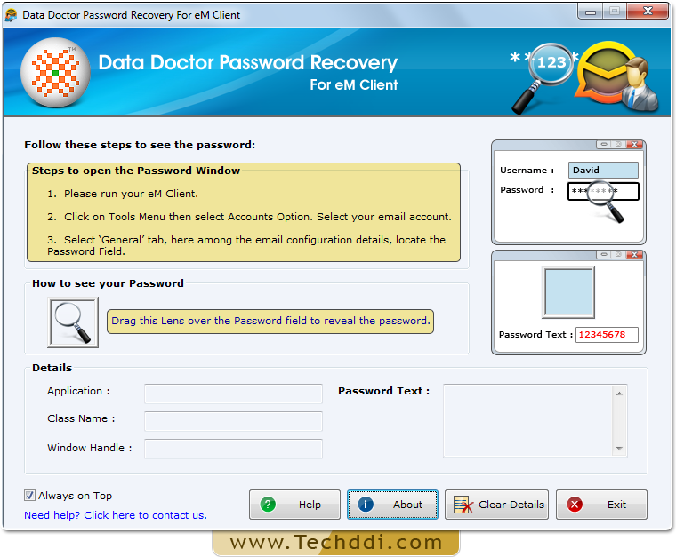 Open Password Recovery For eM Client