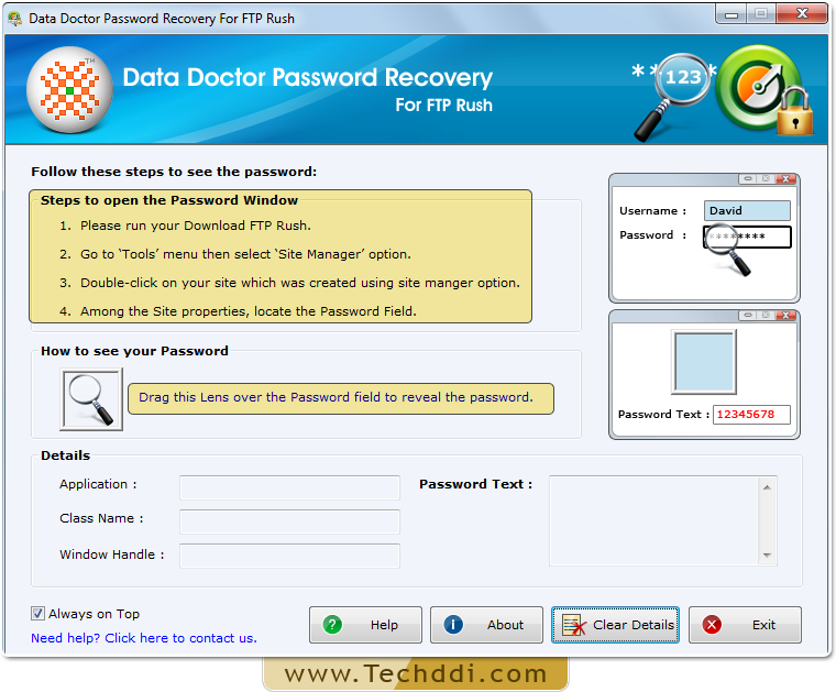 Open Password Recovery For FTP Rush Open Password Recovery For FTP Rush