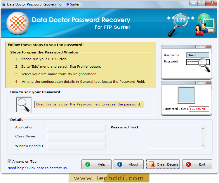 Open Password Recovery For FTP Surfer