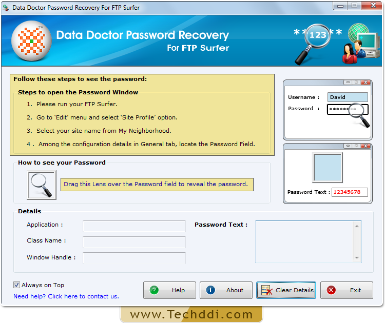 Open Password Recovery For FTP Surfer Open Password Recovery For FTP Surfer