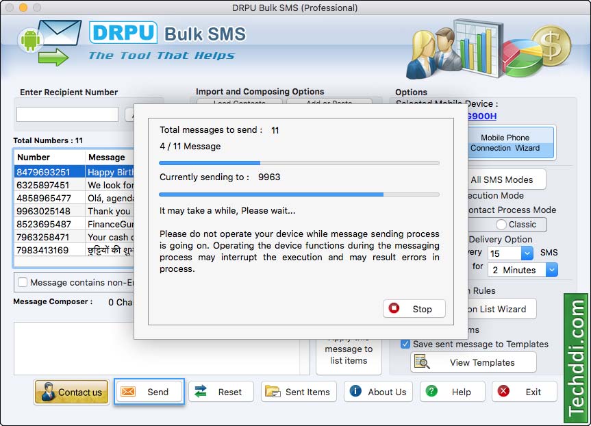 Sending messages Sending messages