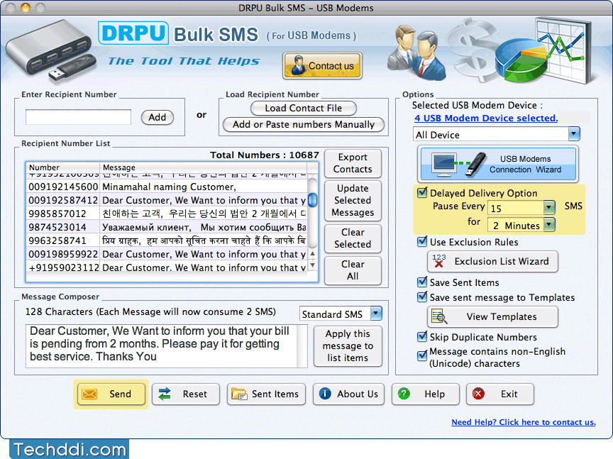 Mac Bulk SMS Software for USB Modems