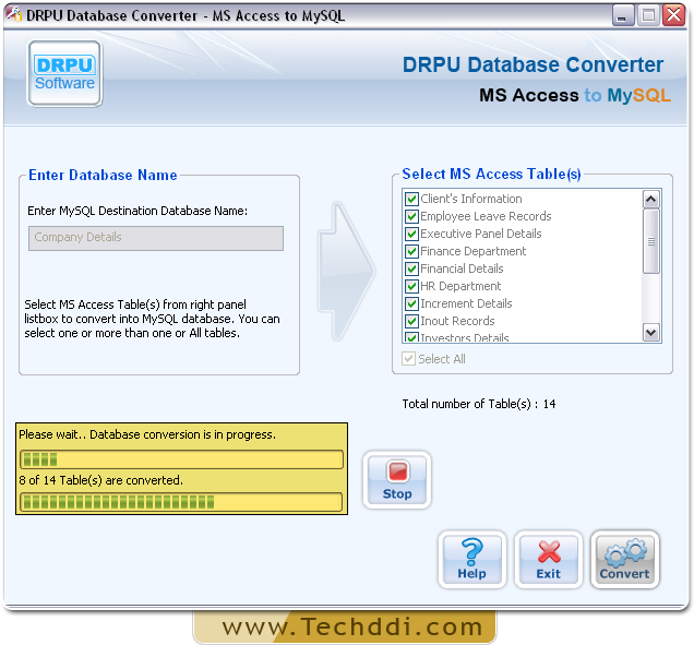 DB conversion is in progress