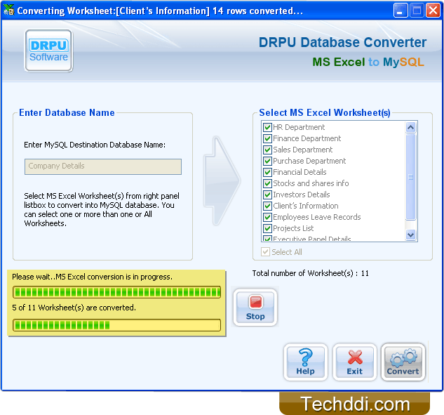 DB conversion is in progress