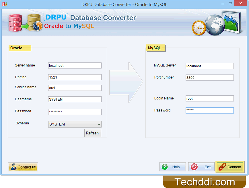 Oracle to MySQL Database Converter