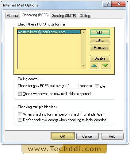 Select your email account Select your email account