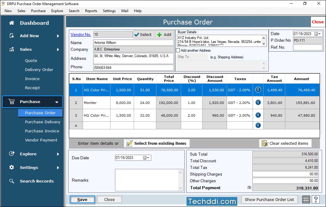 Purchase Order