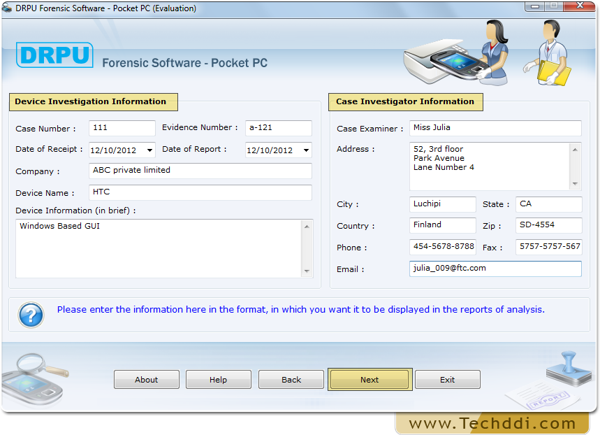 Pocket PC Forensic Software