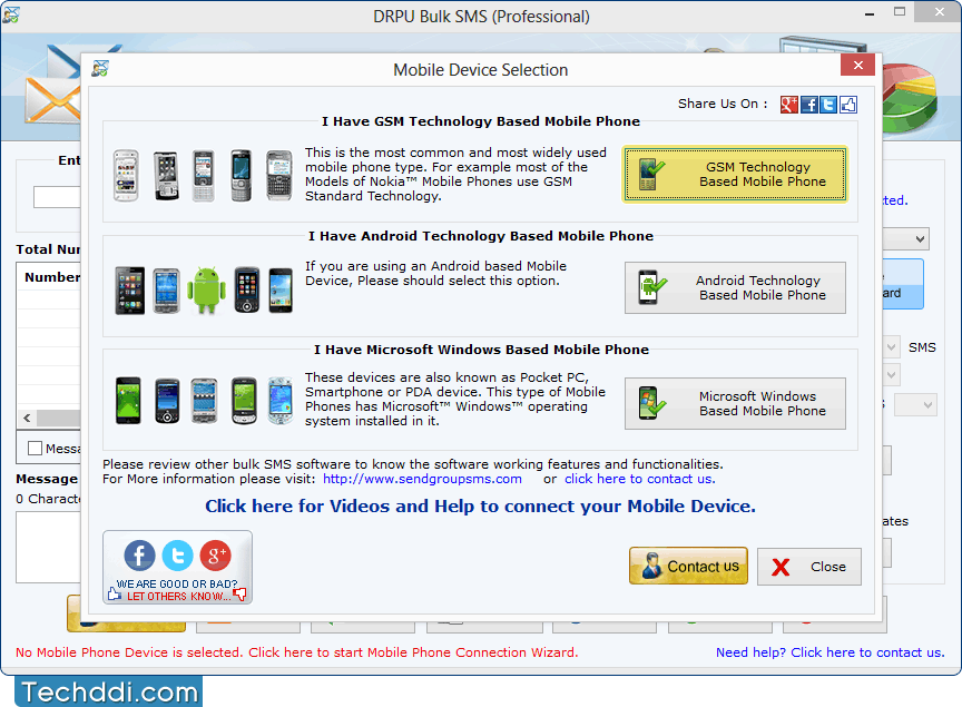 Bulk SMS Software Professional Screenshot