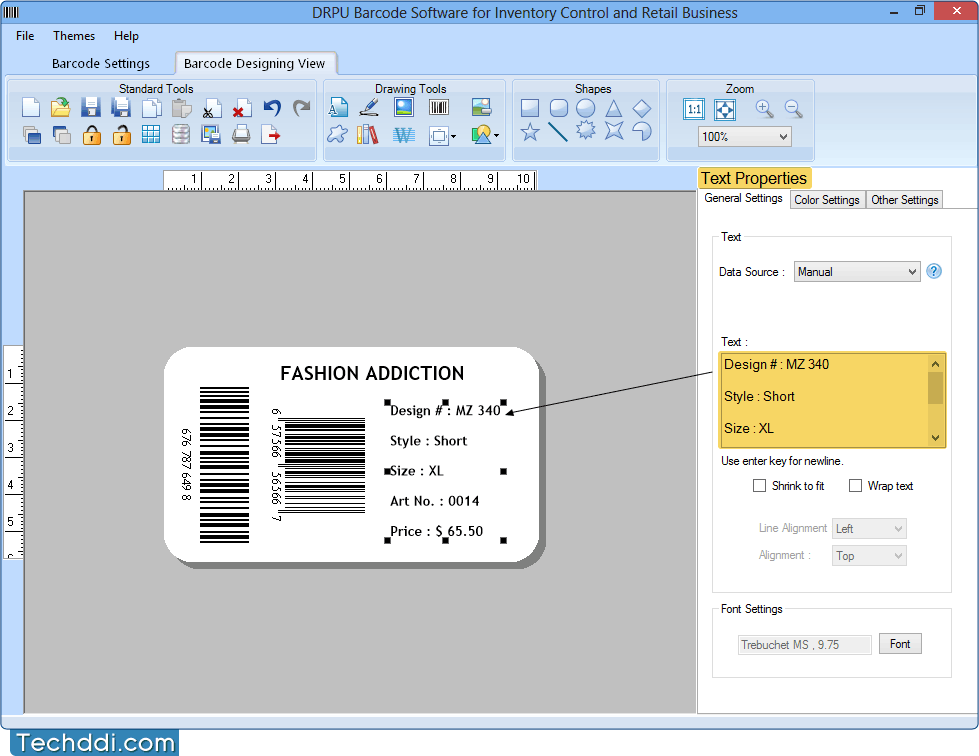 Barcode Designing View Barcode Generator for Inventory Control