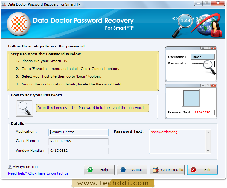 Open Password Recovery For SmartFTP