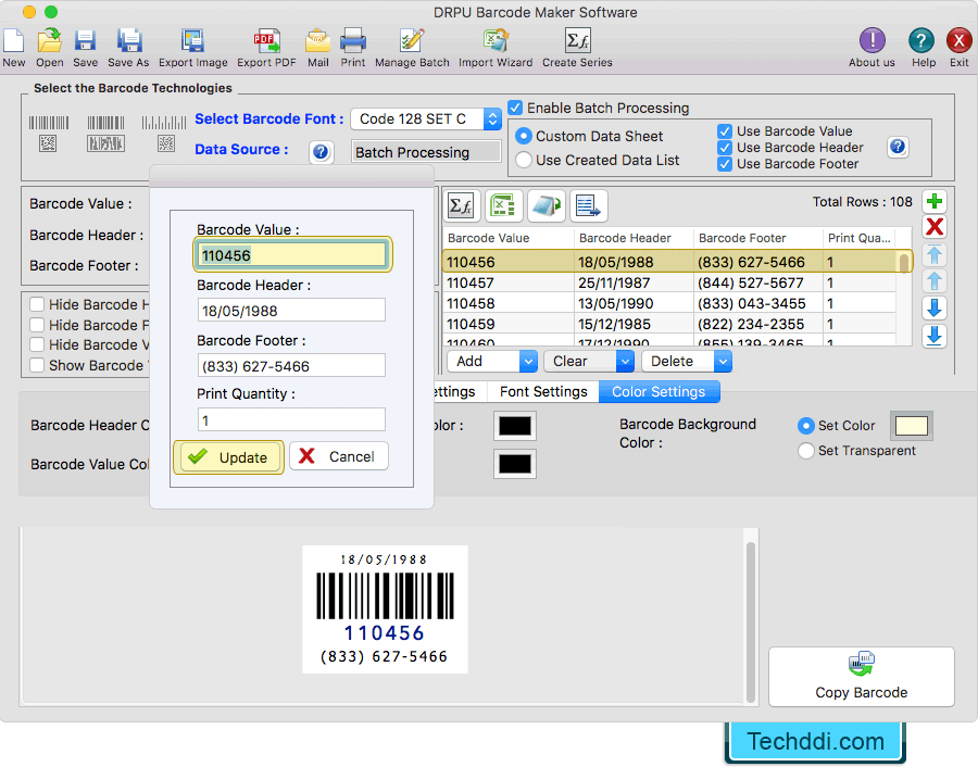 Barcode Label Maker Software (for MAC Machines)