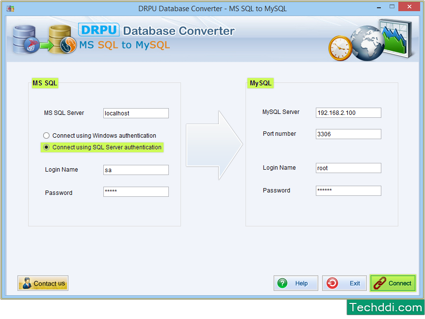 MSSQL to MySQL Database Converter