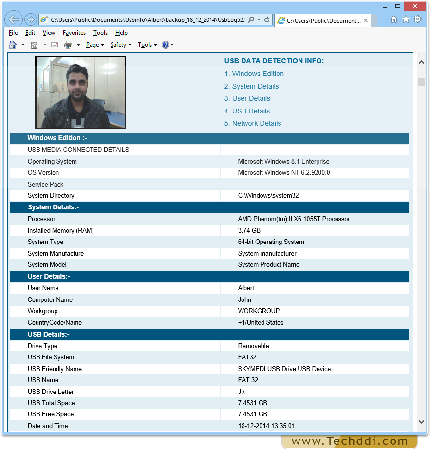 View log in HTMl file format