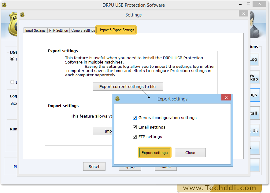 Import & Export Settings
