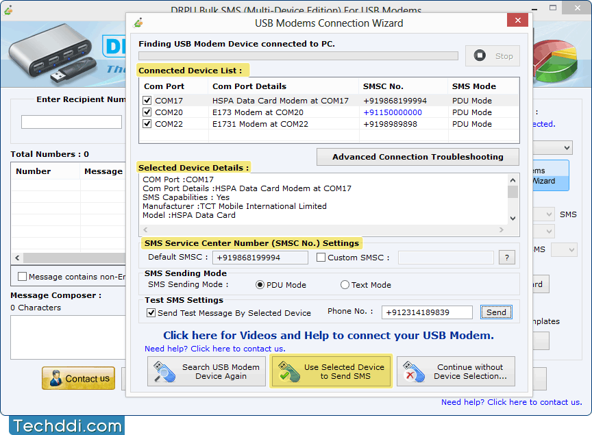 USB Modems Connection Wizard