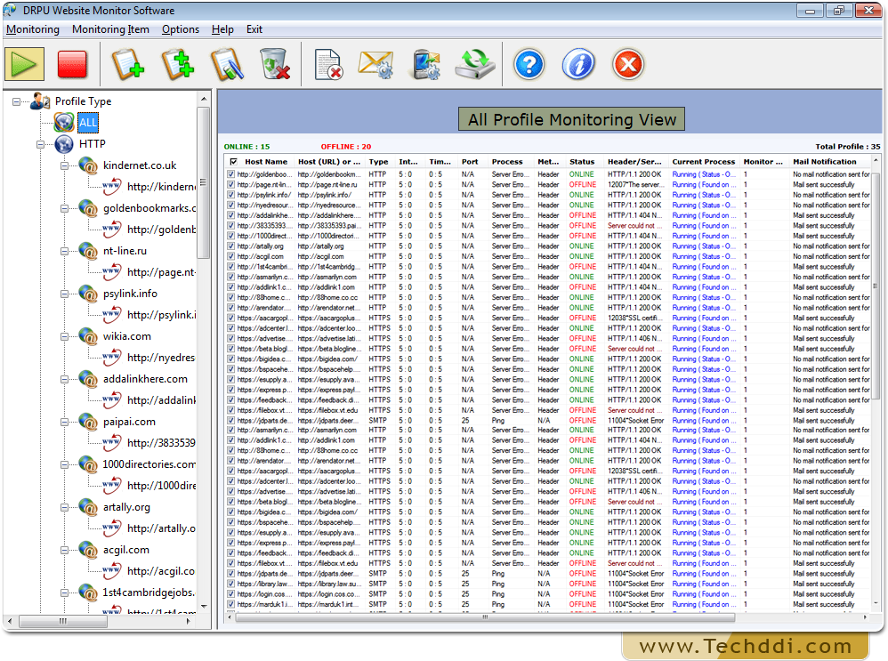 Website Monitoring Tool